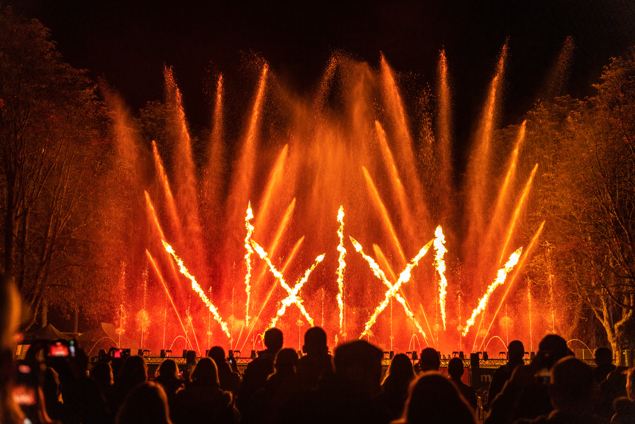 Feuershow bei der Klangwelle