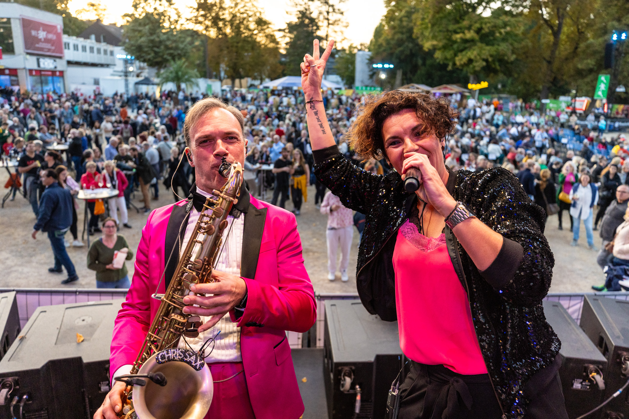 Duo SaxoSing bei der Klangwelle